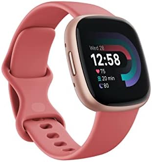 Fitbit Versa 4 Fitness Smartwatch with Daily Readiness, GPS, 24/7 Heart Rate, 40+ Exercise Modes, Sleep Tracking and more, Waterfall Blue/Platinum, One Size (S & L Bands Included)